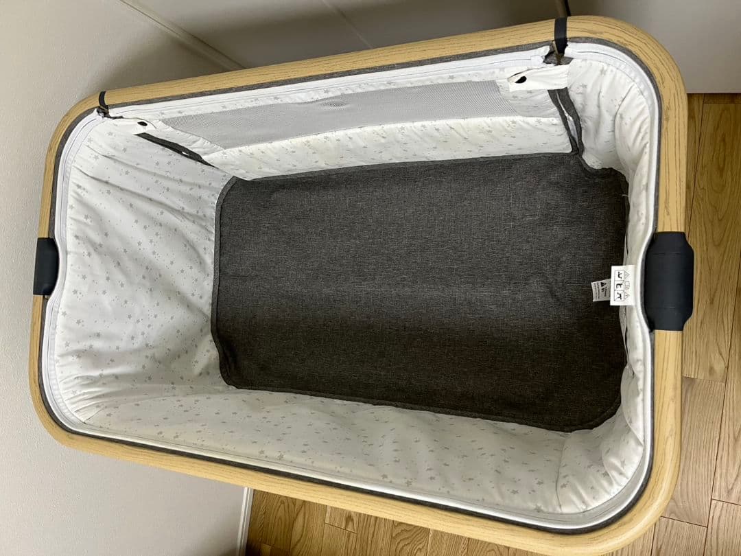 【PYKさん専用】説明書付き　HZDMJ ベビーベッド　グレー