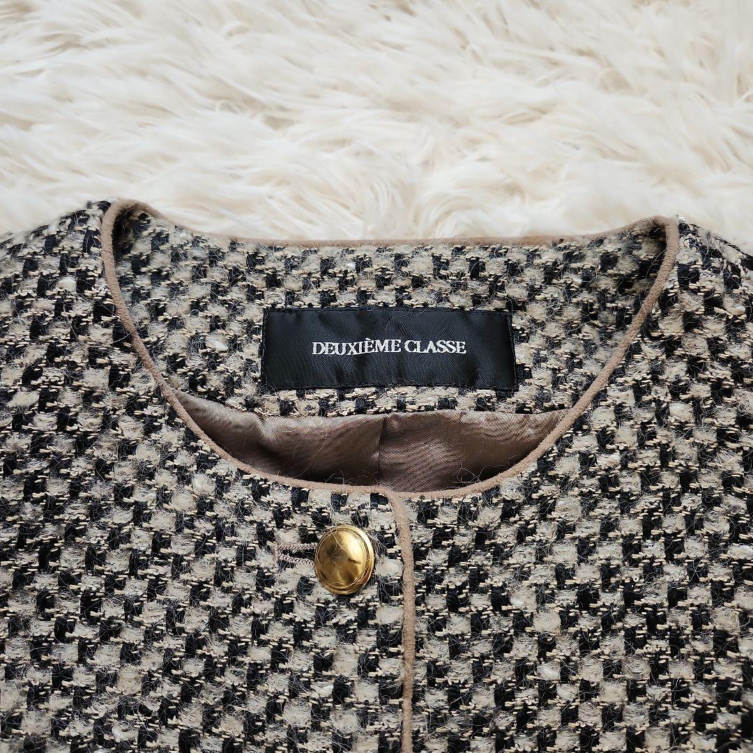 【美品】DEUXIÈME CLASSE チェック柄 テーラードジャケット