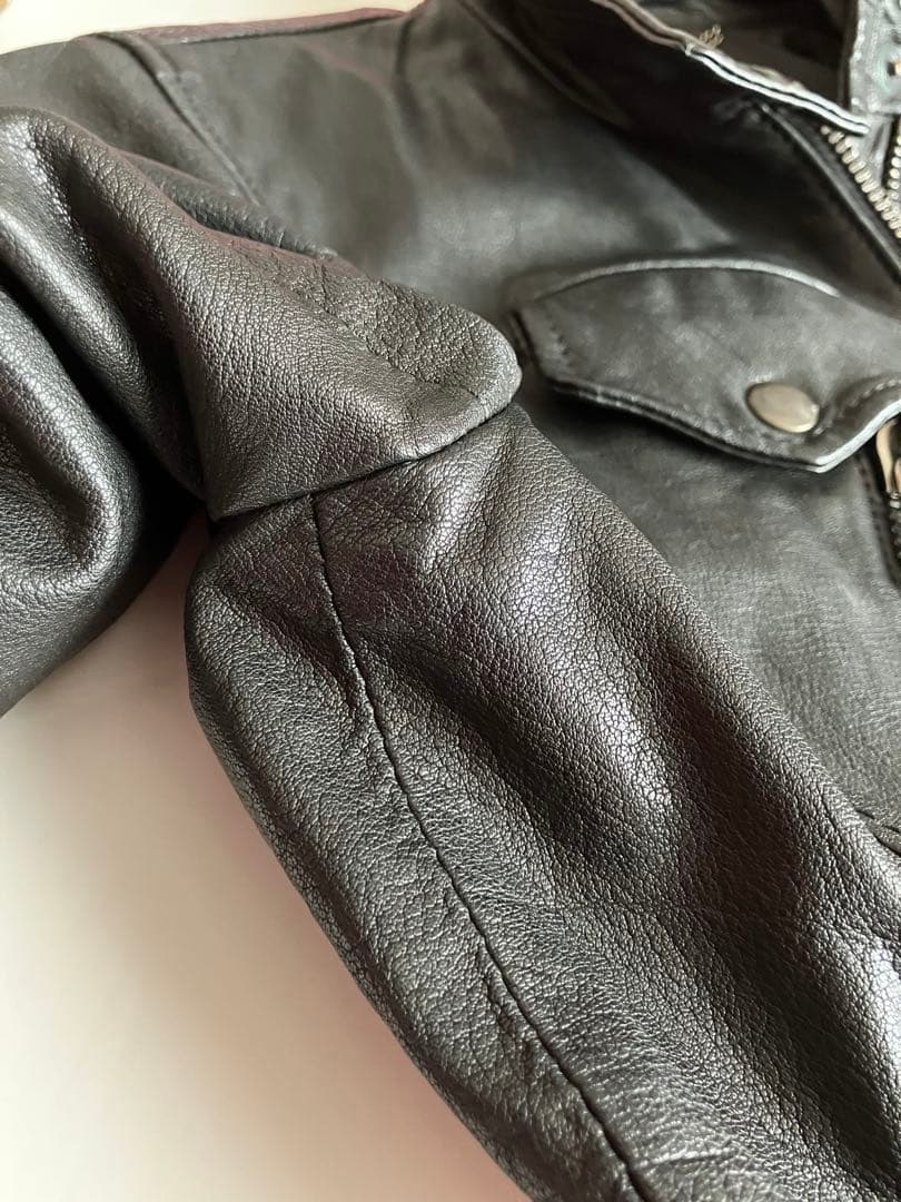 【希少美品】直営店購入品D&G ブラックレザーライダース 40サイズ