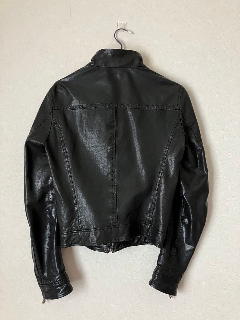 【希少美品】直営店購入品D&G ブラックレザーライダース 40サイズ