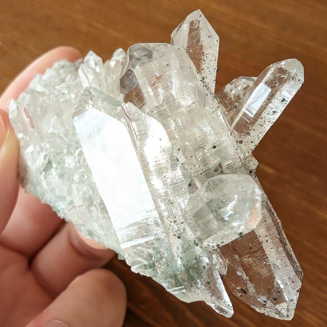 パイライト共生　マニハール産　水晶クラスター　C