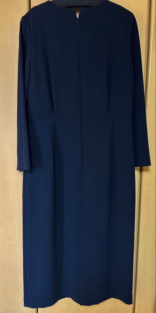【未使用】ROPE セレモニーワンピース 38 M ネイビー ゆったりめ