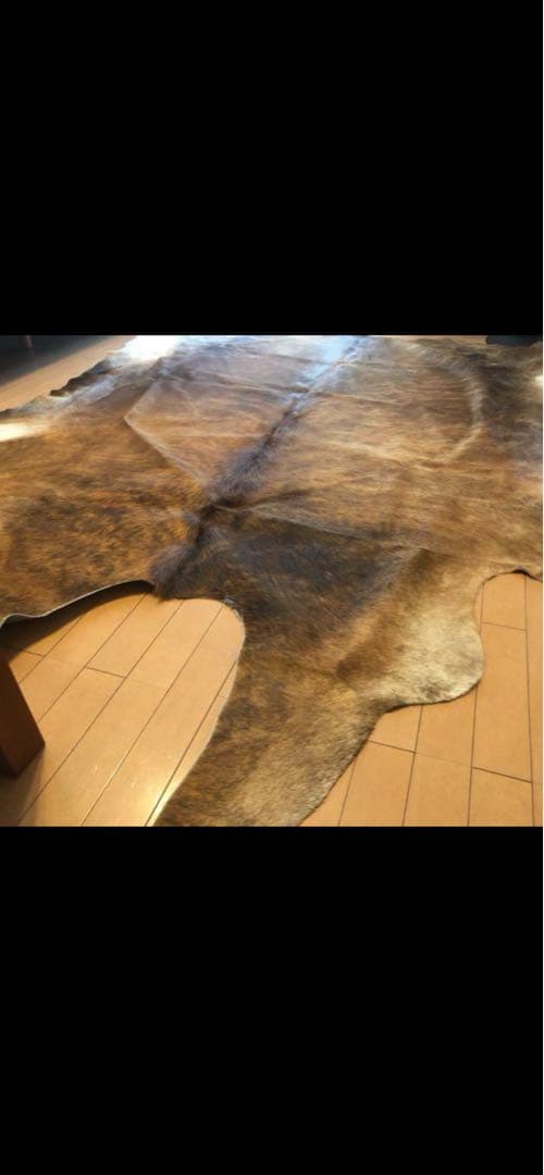 貴重　本牛毛皮　高級マット　特大