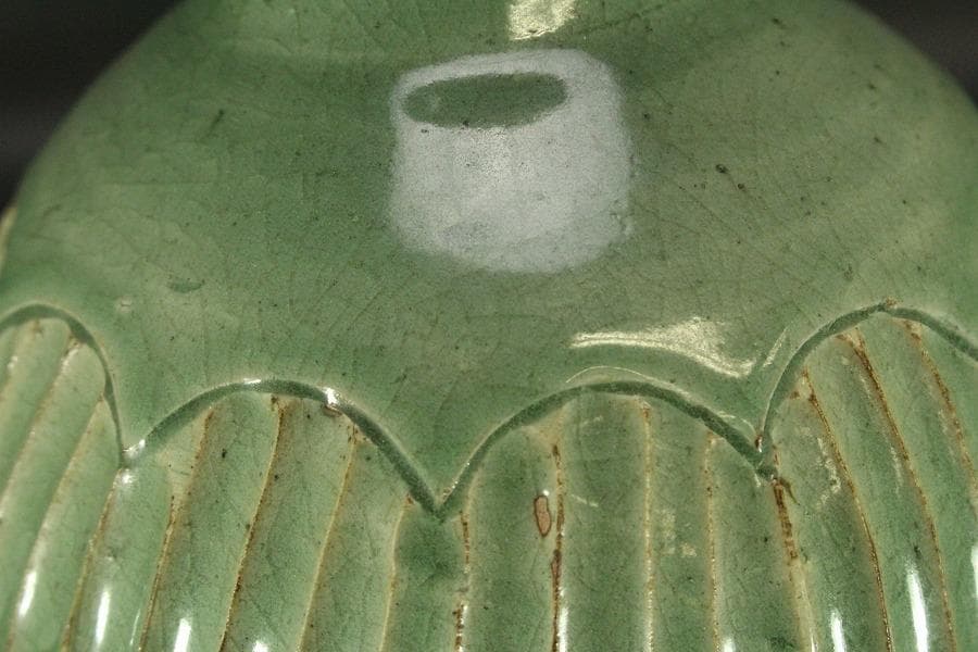 高麗 李朝 青磁 瓶 高30.5cm(ZE558)