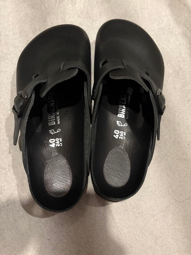 Birkenstock Boston ボストンのブラックレザー