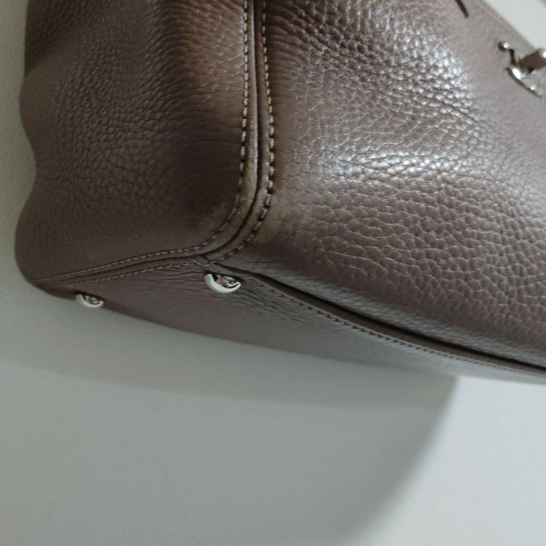 シャネル　ブラウン レザー ハンドバッグ