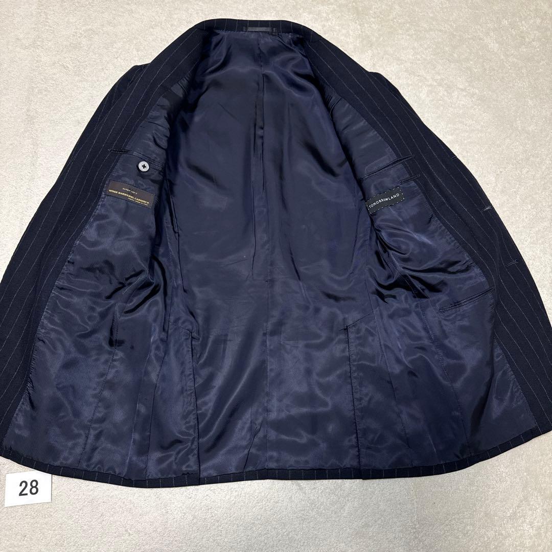 28 トゥモローランド　カノニコ　スーツ　ストライプ　44 厚手