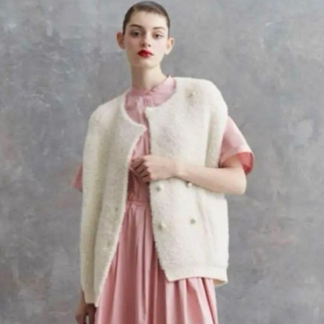 DRAWERドゥロワー 3G シャギーニットジレ