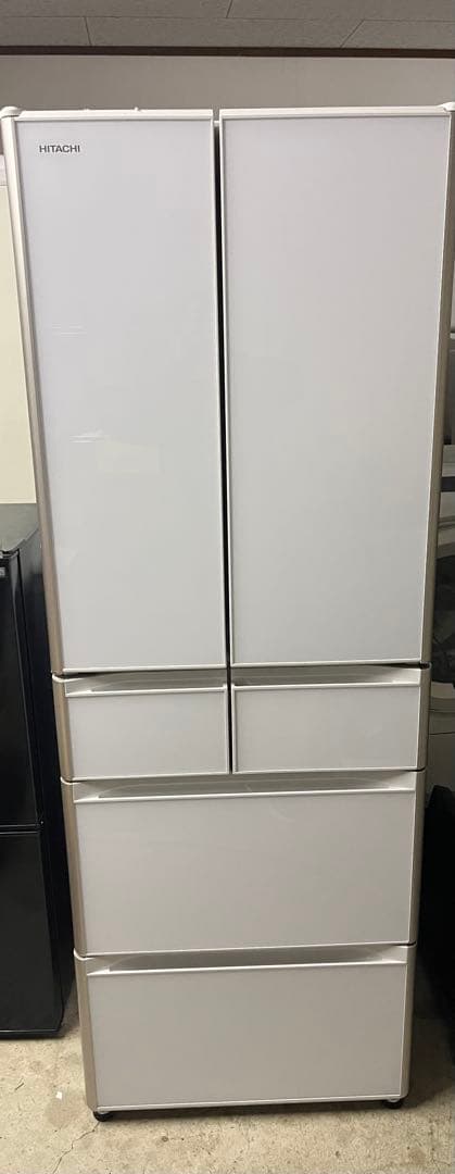 日立 冷蔵庫 6ドア クリスタルホワイト R-XG43K XW 2020年
