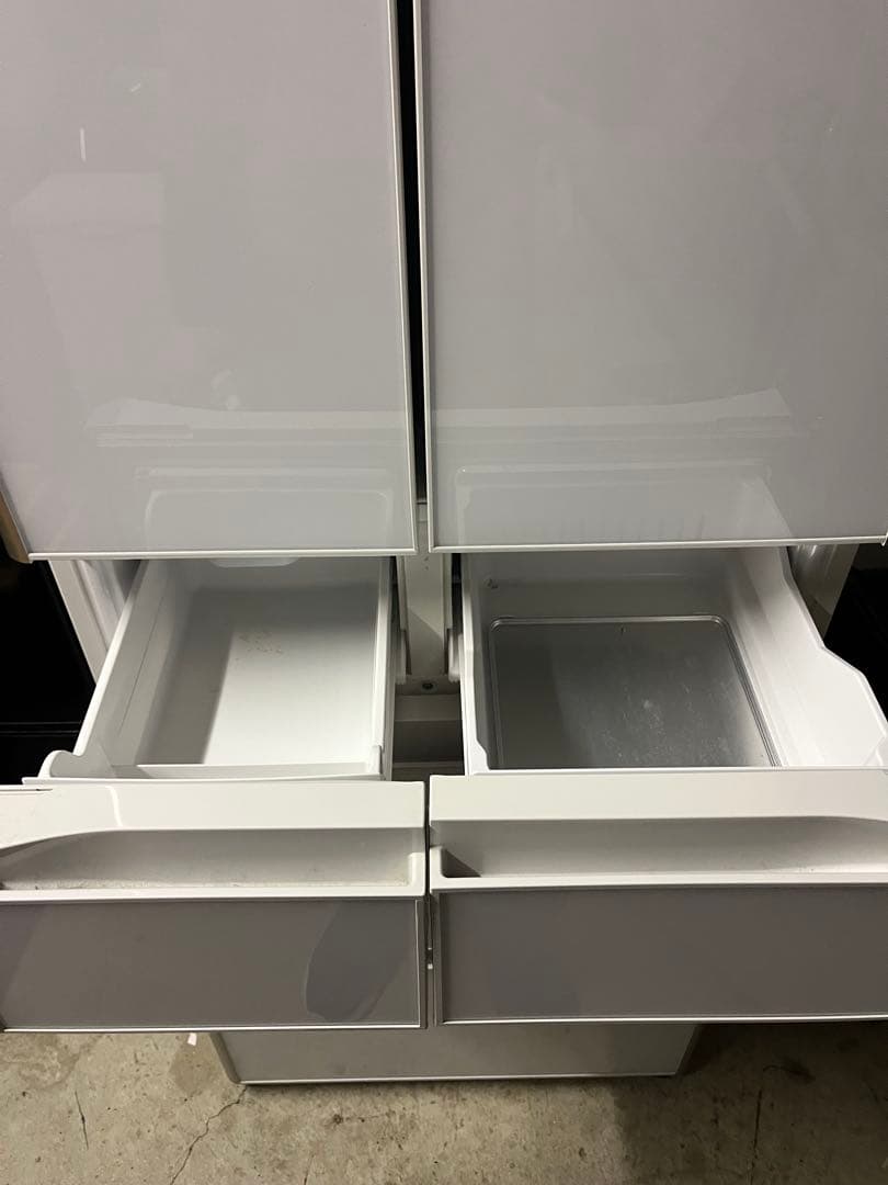 日立 冷蔵庫 6ドア クリスタルホワイト R-XG43K XW 2020年