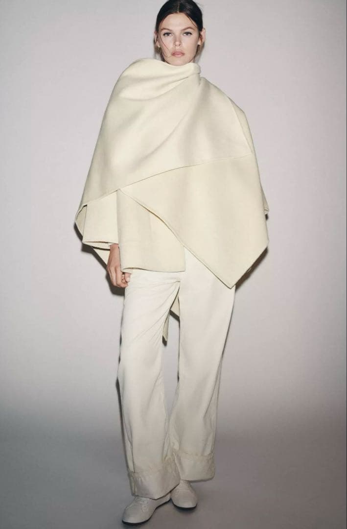 【ZARA】ZW COLLECTION ウールケープコート Sサイズ