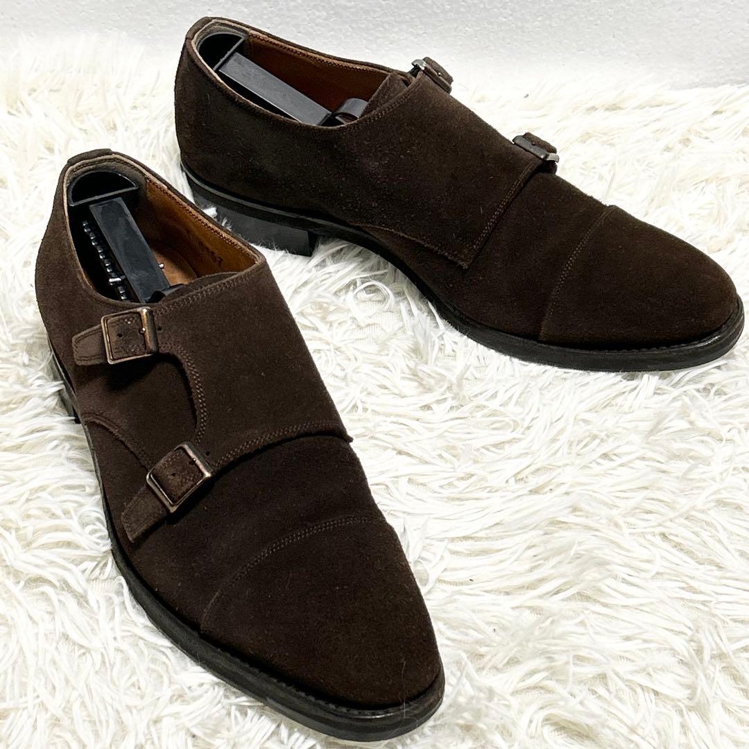 ✨良品✨SCOTCH GRAIN F-910ダブルモンク ブラウン レザー25㎝