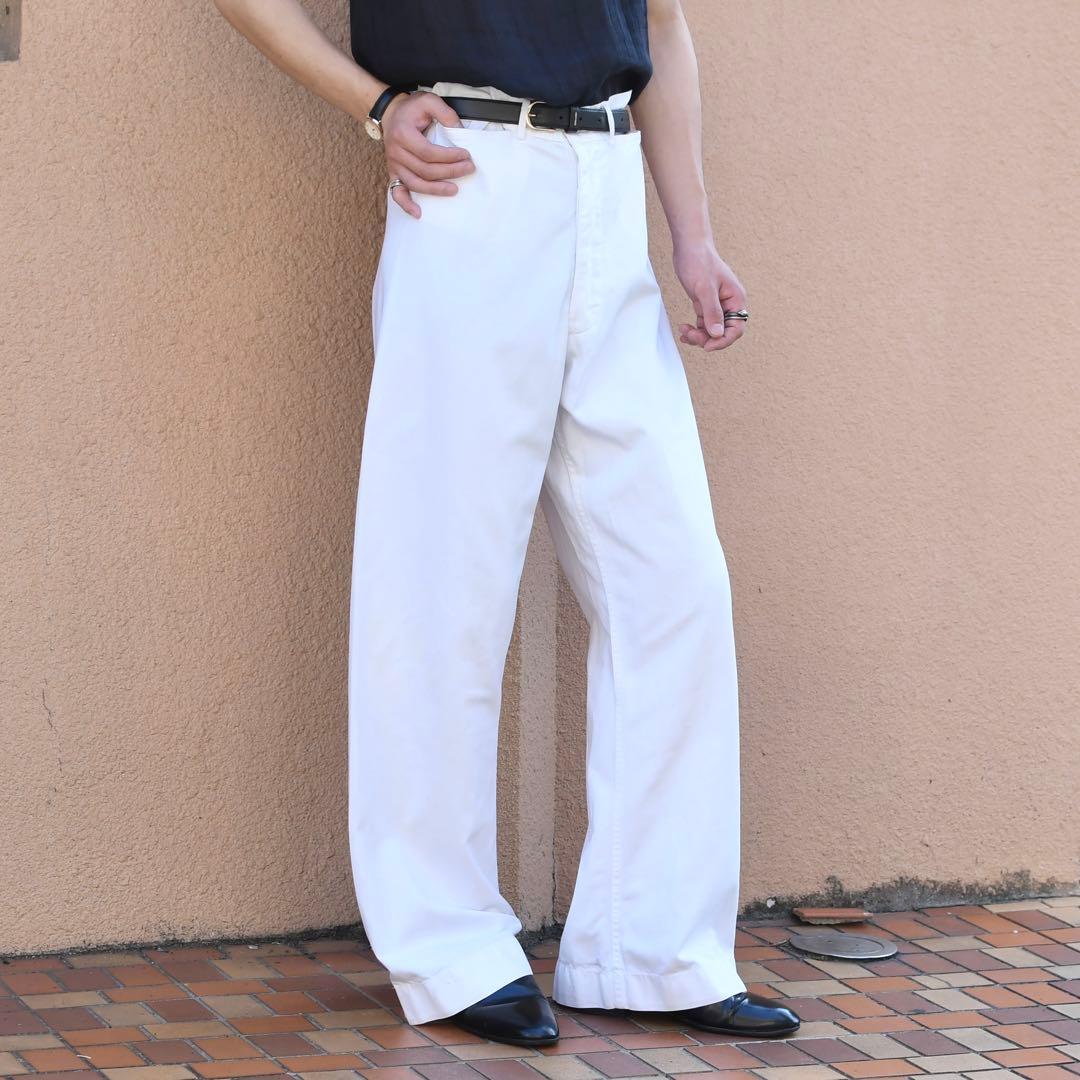 古着 40's usnavy 巻きパンツ セーラーパンツ ミリタリー アメリカ軍