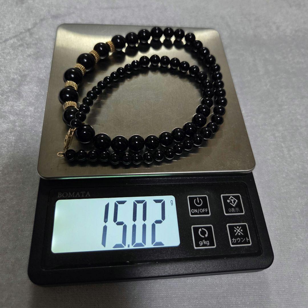 【美品】K14×オニキスネックレス ジュエリー