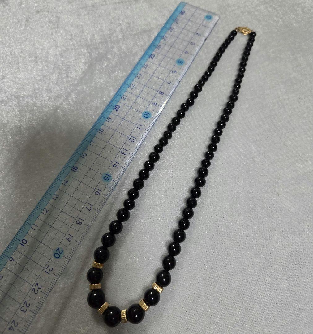 【美品】K14×オニキスネックレス ジュエリー