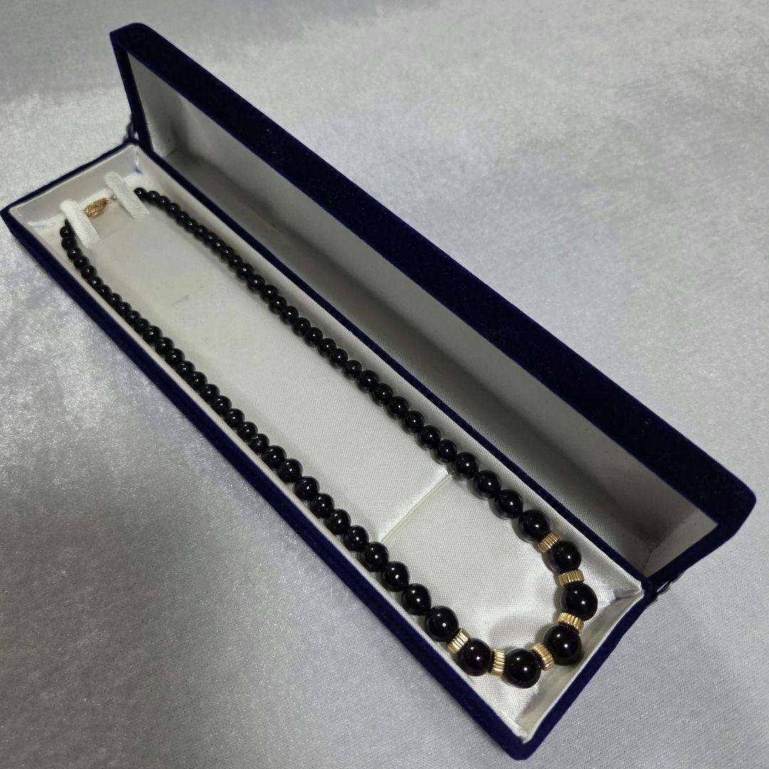 【美品】K14×オニキスネックレス ジュエリー