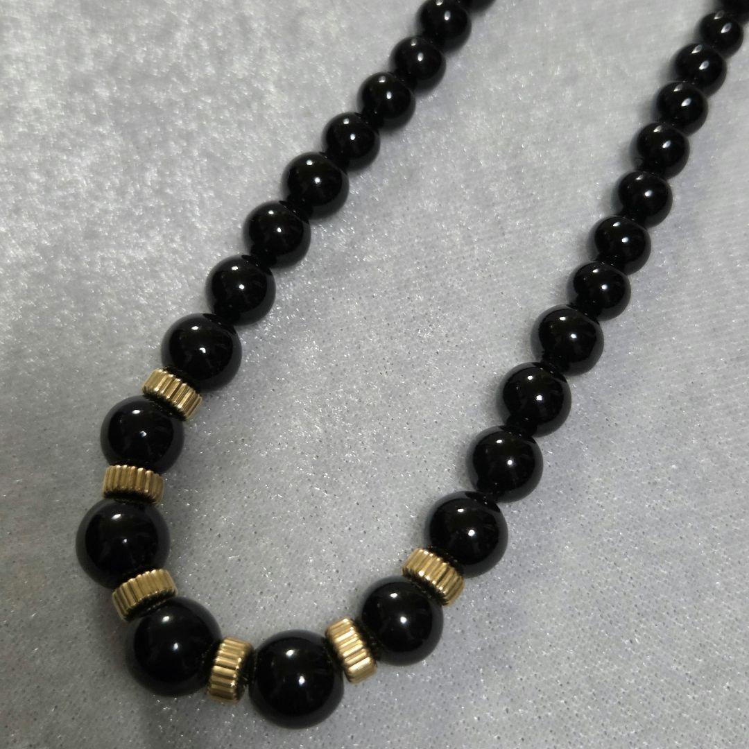 【美品】K14×オニキスネックレス ジュエリー