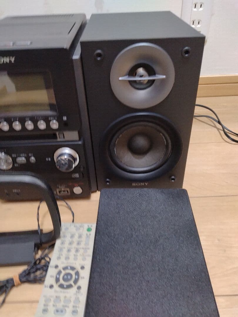 ⑤美品SONY CD・MD・カセットデッキ コンポ cmt-m35wm ソニー