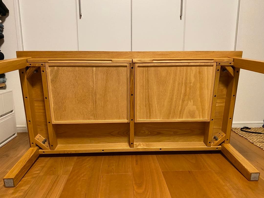 無印良品　MUJI タモ材　ローテーブル　天然木　廃盤