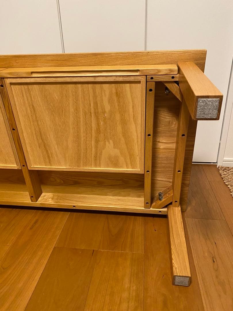 無印良品　MUJI タモ材　ローテーブル　天然木　廃盤