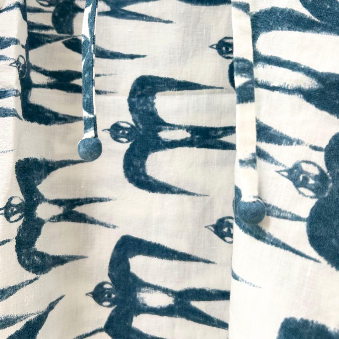 美品✨ミナペルホネン hello swallow ワンピース　鳥柄　38