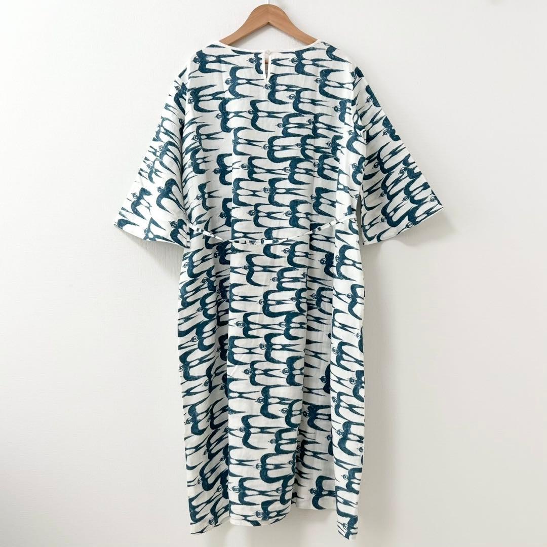 美品✨ミナペルホネン hello swallow ワンピース　鳥柄　38