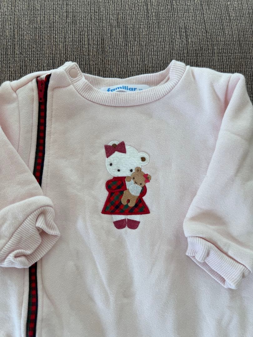 未使用　familiar カバーオール　裏起毛