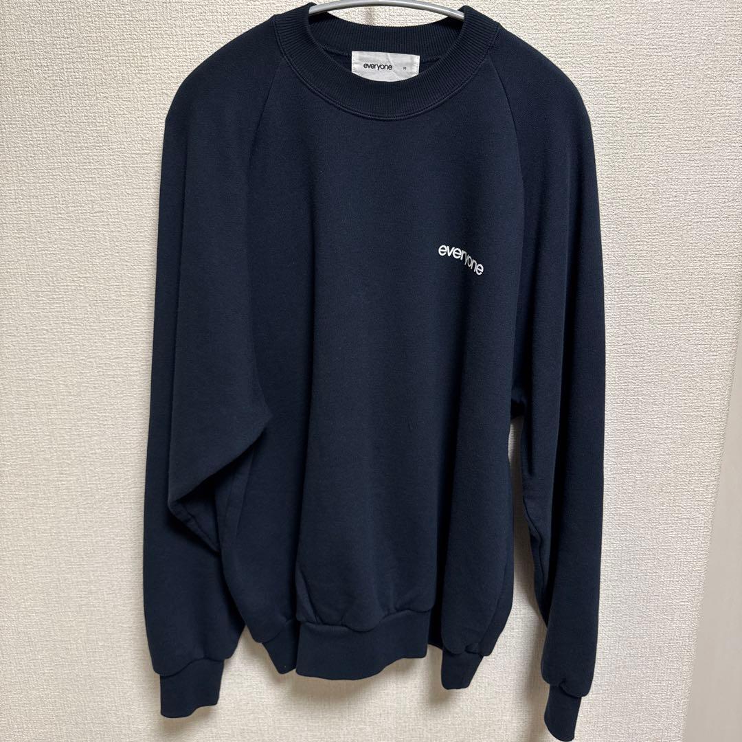 everyone オリジナルロゴクルーネックスウェット ネイビー M