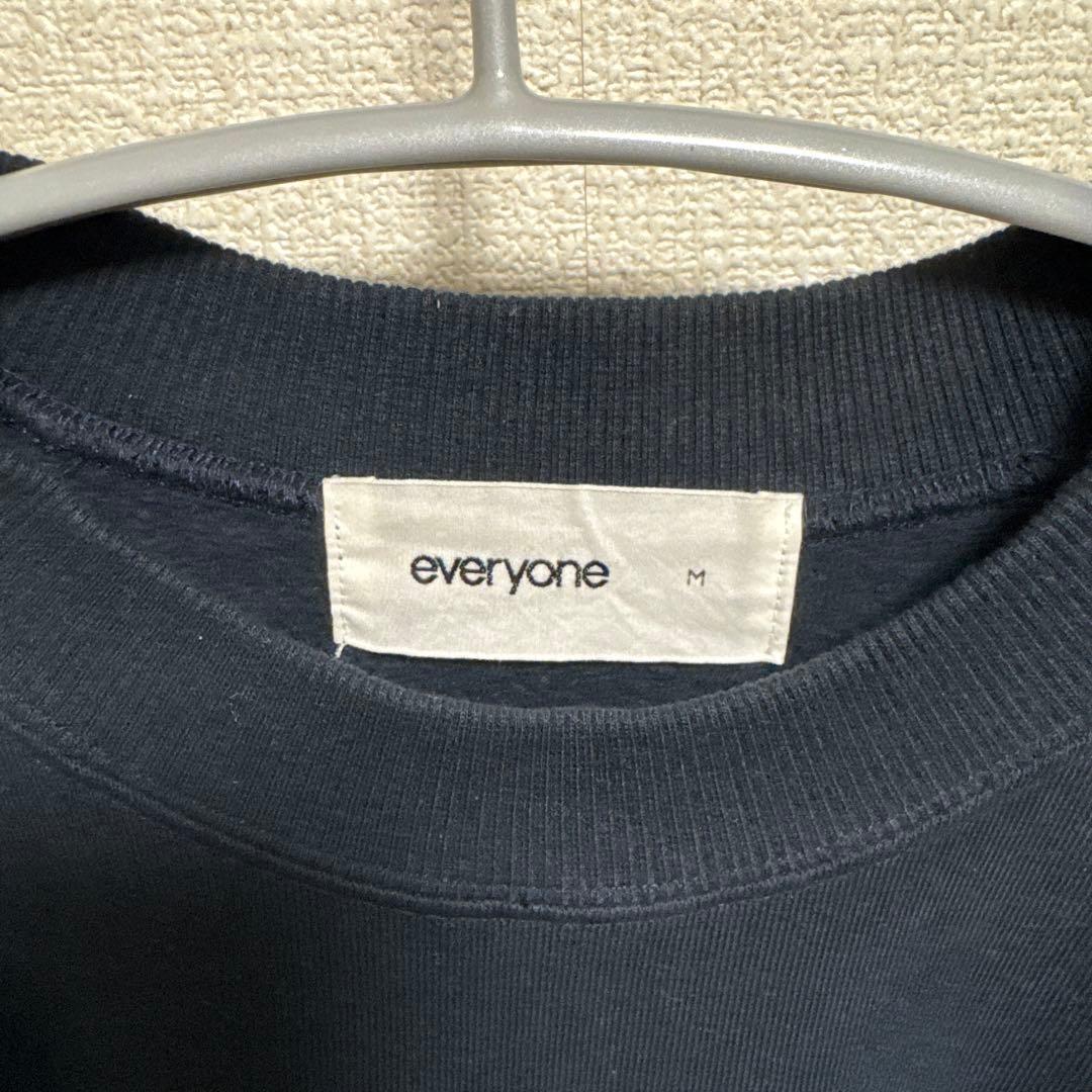 everyone オリジナルロゴクルーネックスウェット ネイビー M