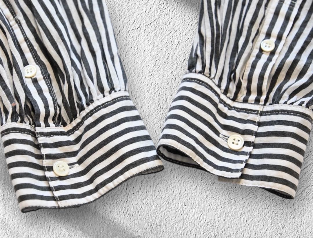 【未使用級】スピックアンドスパン コットン シルク ギャザー シャツ シルク