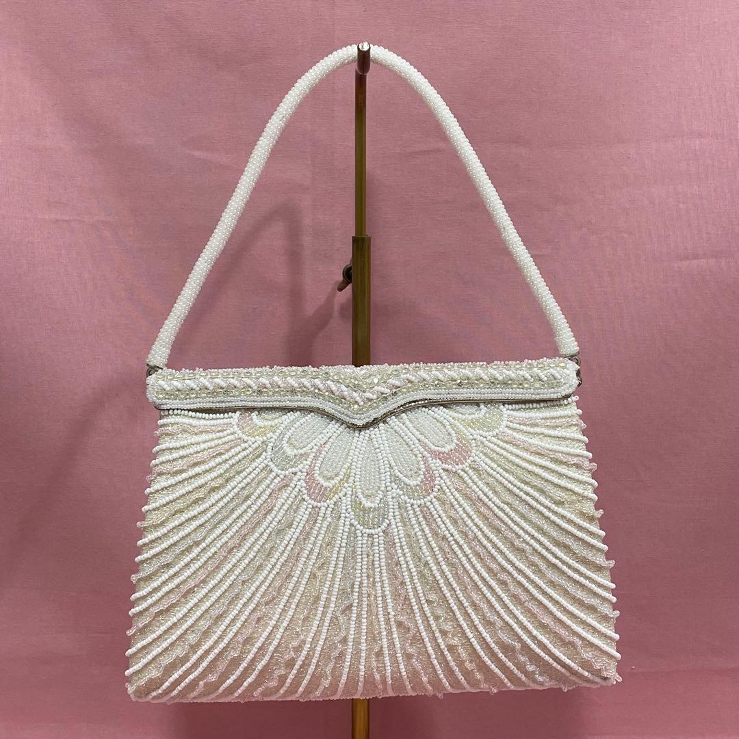 希少　貴重　はしもと　ビーズバッグ　ハンドバッグ　ガラスビーズ　FB-408共