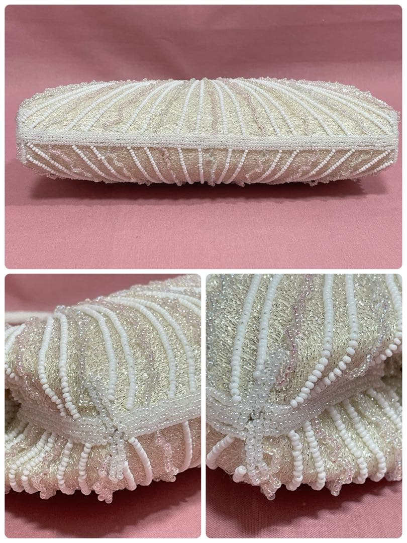 希少　貴重　はしもと　ビーズバッグ　ハンドバッグ　ガラスビーズ　FB-408共