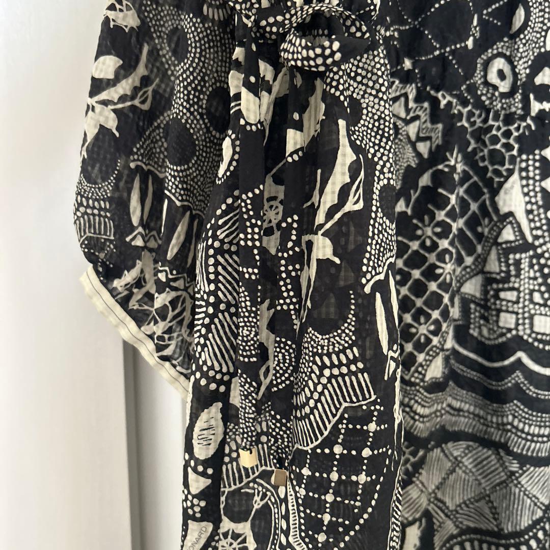 LEONARD 42 チュニック 新品未使用品タグ付き七分袖 シルク100%