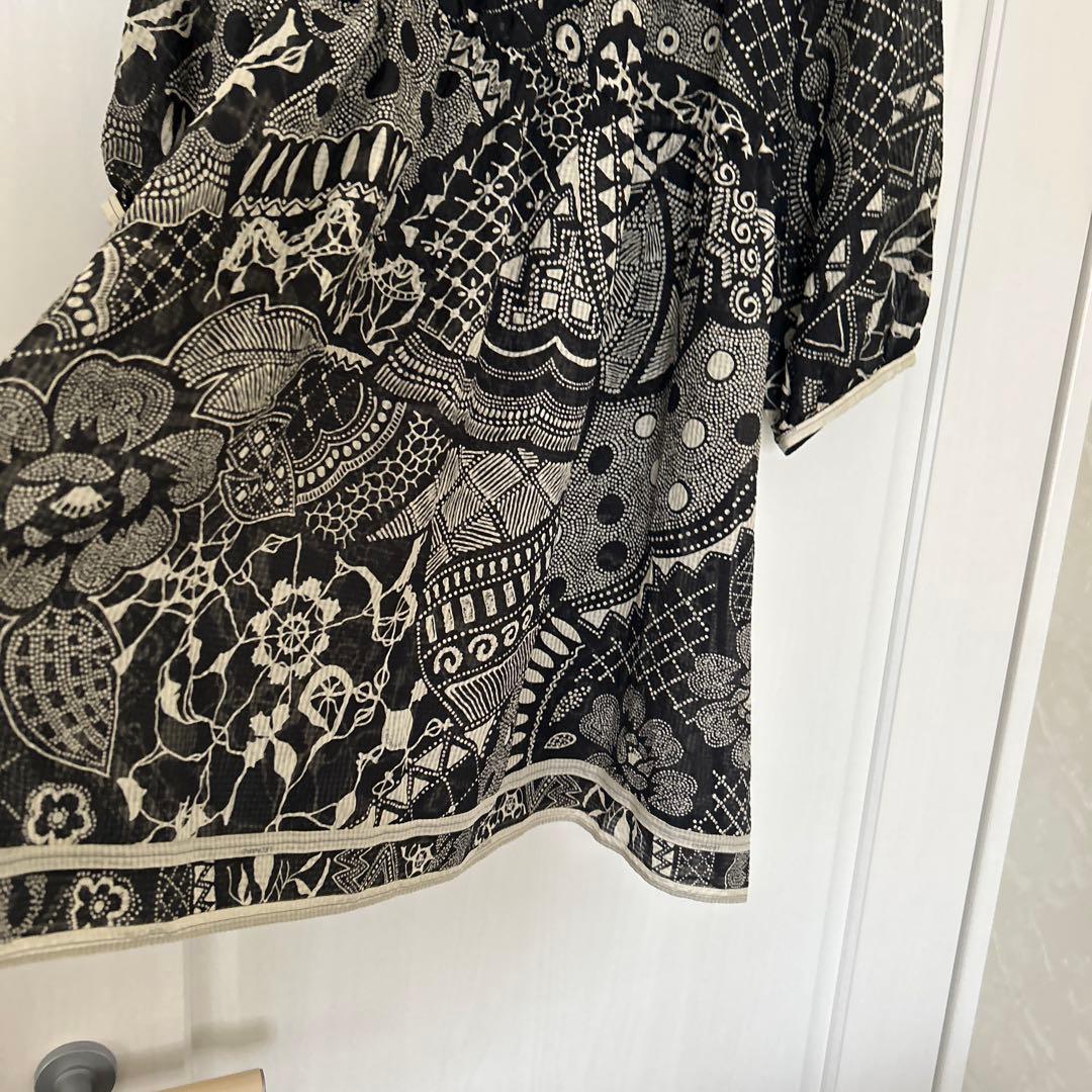 LEONARD 42 チュニック 新品未使用品タグ付き七分袖 シルク100%