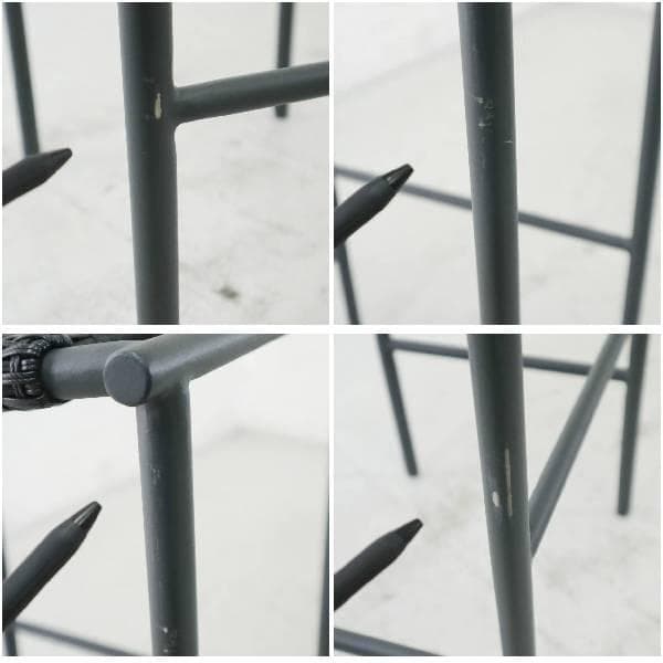 PATIO PETITE MAシリーズ ハイスツール ブラック 人工ラタン