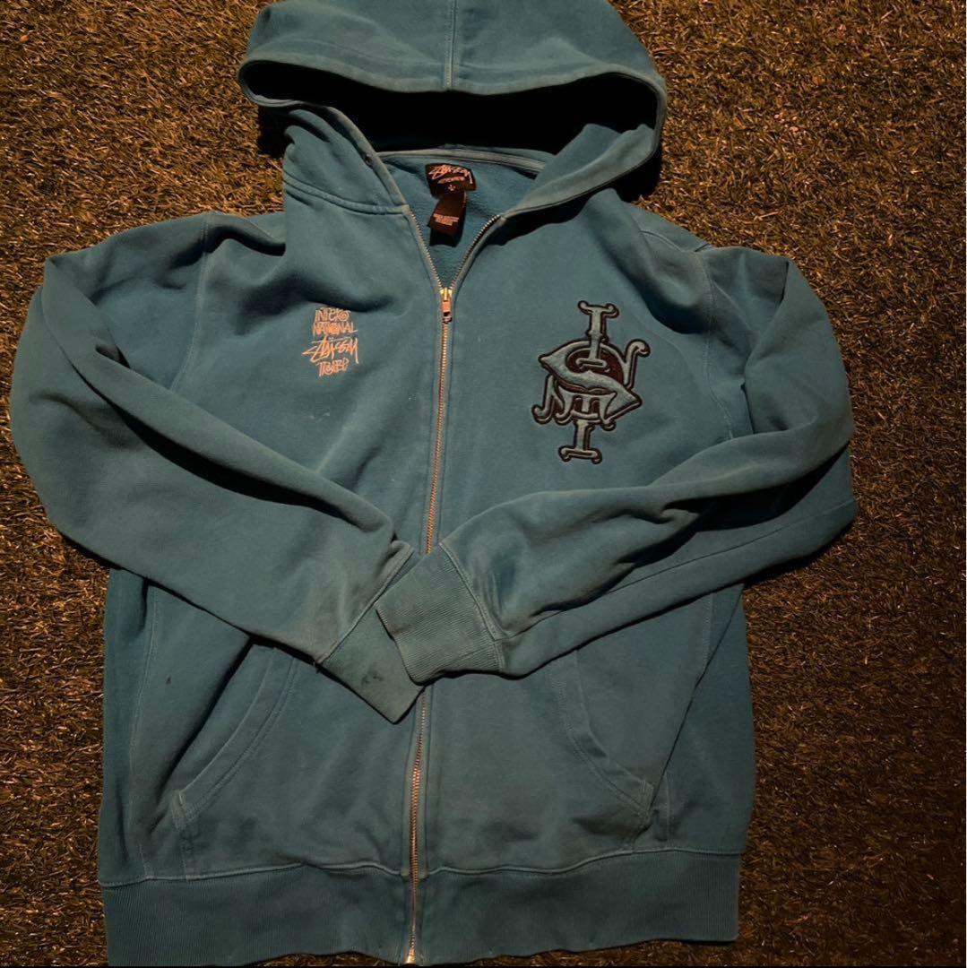 old stussyジップパーカー 刺繍vintage 90s 00’s y2k