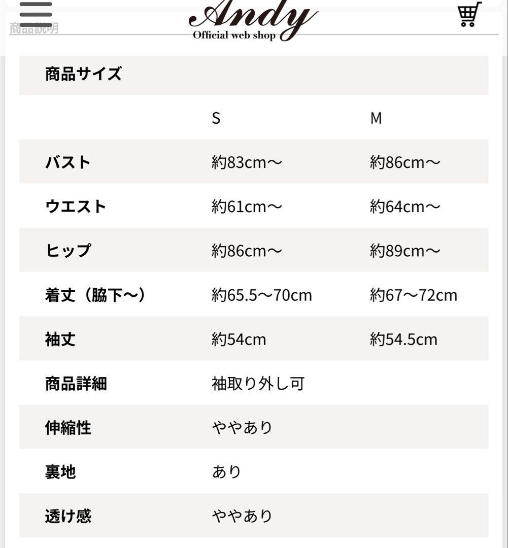 Andy glamorous 黒　ミニドレス