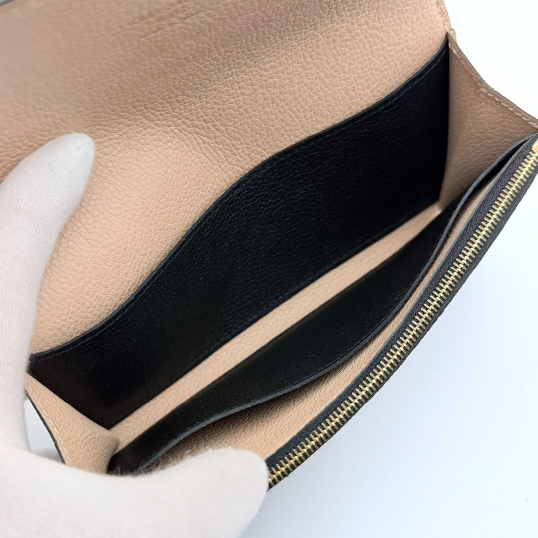 美品 ルイヴィトン アンプラント ポルトフォイユ エミリー 長財布 ブラック