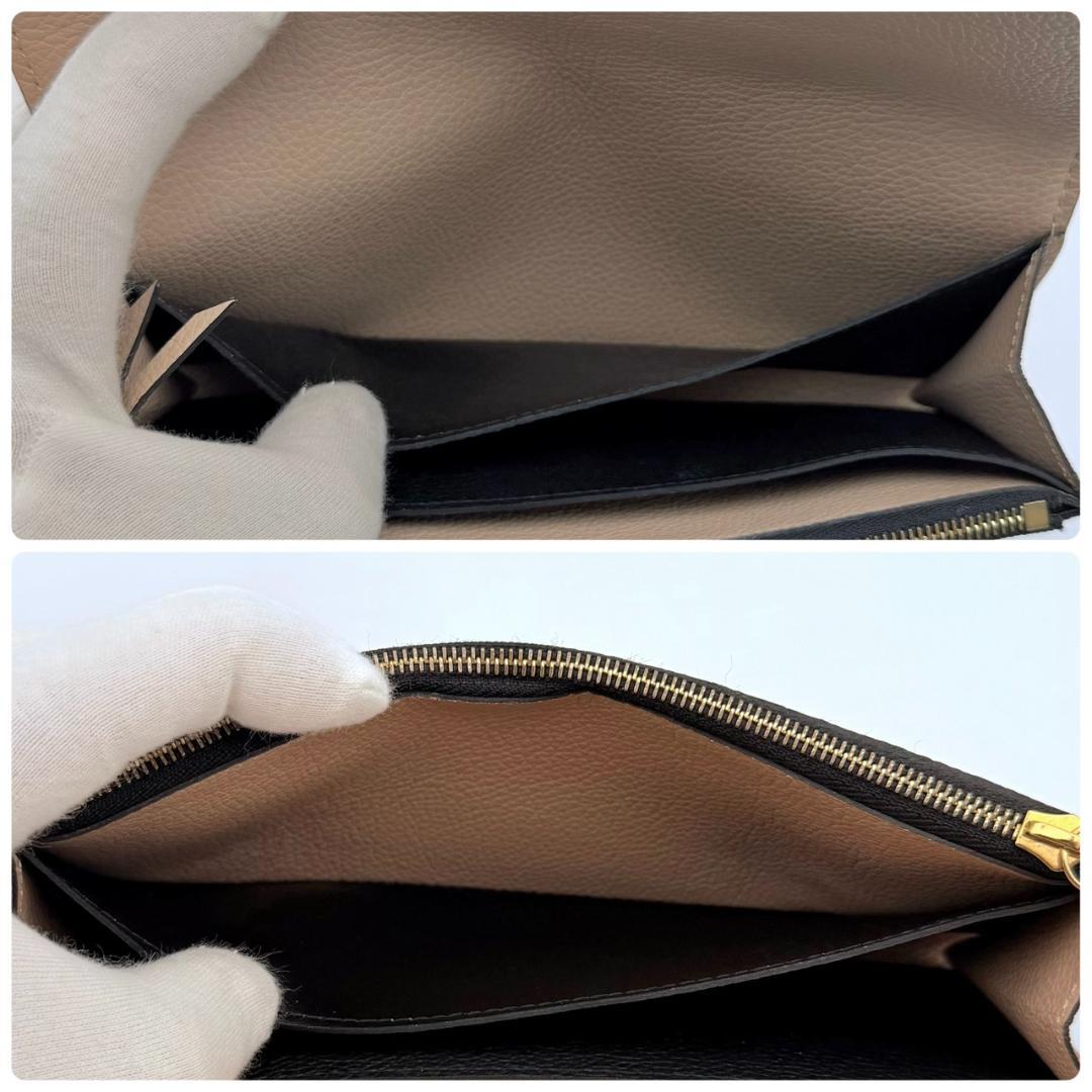 美品 ルイヴィトン アンプラント ポルトフォイユ エミリー 長財布 ブラック