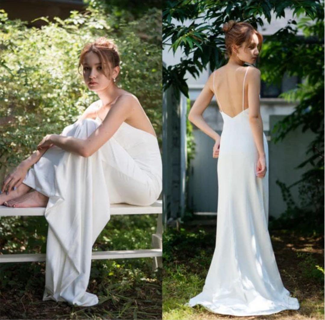 ドレスプロダクション　サテン ソフトマーメイド キャミソールドレス（W235）