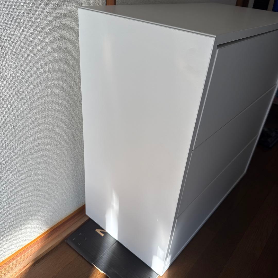 イケア エーケト 3段 引き出し 白