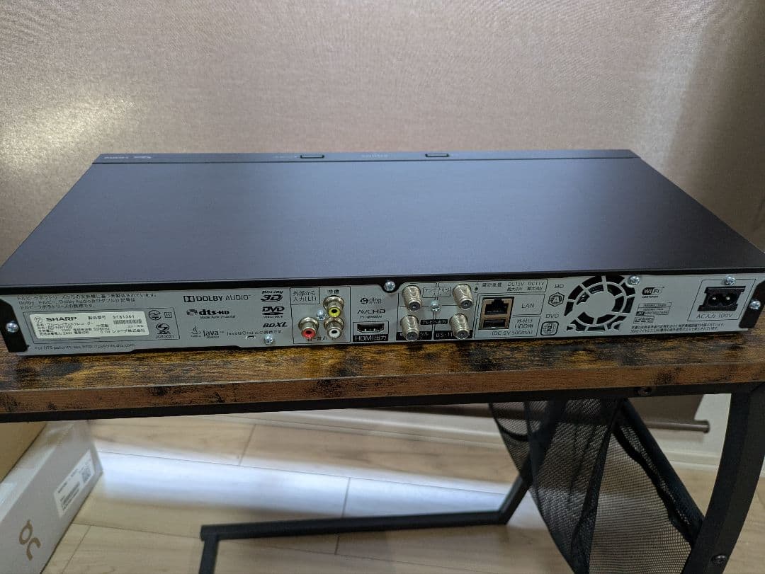 美品 SHARP ブルーレイレコーダー 1TB BD-W1100 2017年製