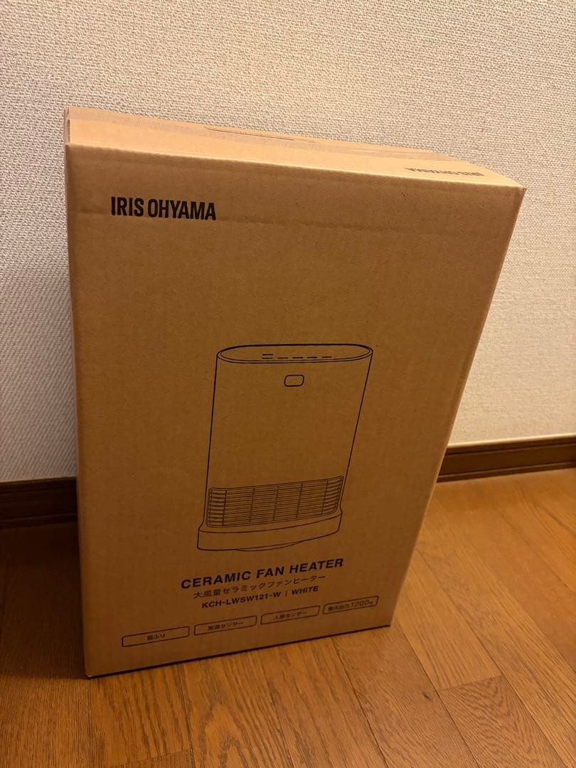アイリスオーヤマ KCH-LWSW121-W 大風量セラミックファンヒーター
