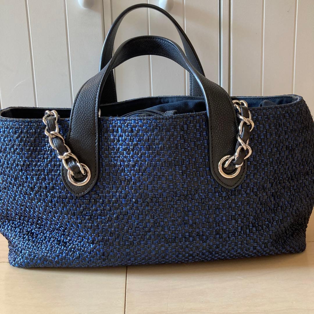 M*✨様 シャネル　ストローバッグ　希少　ネイビー