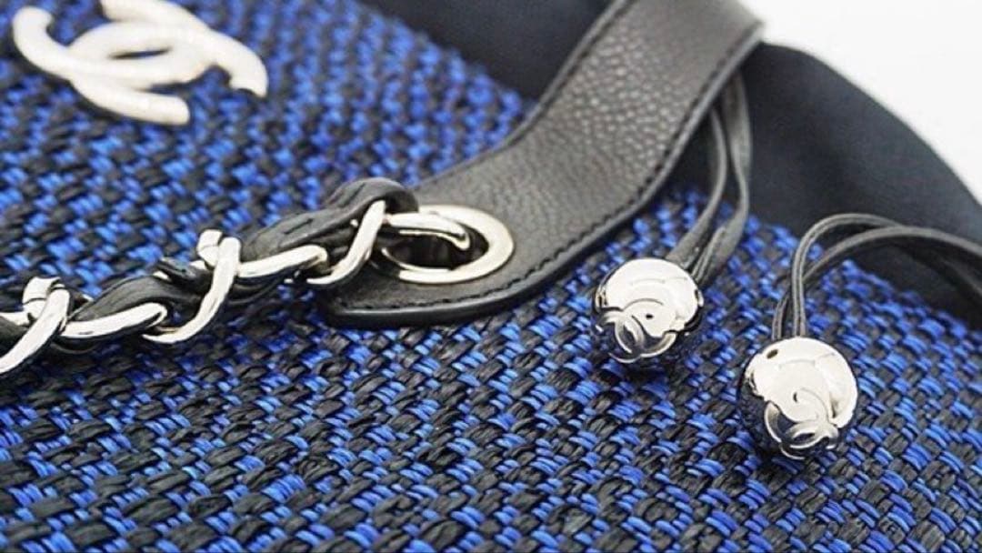 M*✨様 シャネル　ストローバッグ　希少　ネイビー