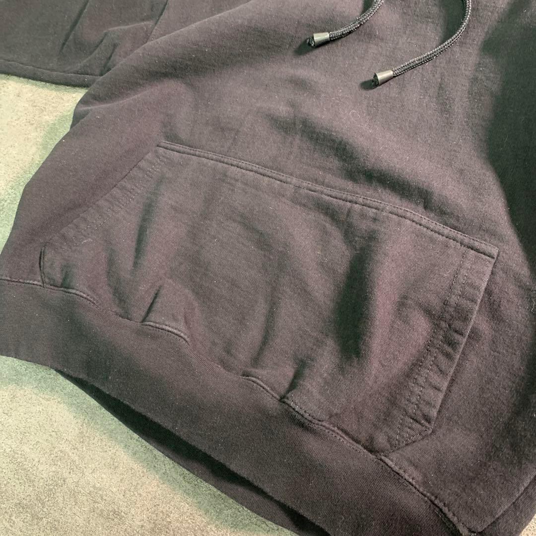 6AS2【SAAD】スウェット　パーカー　インディアンプリント　黒　古着used