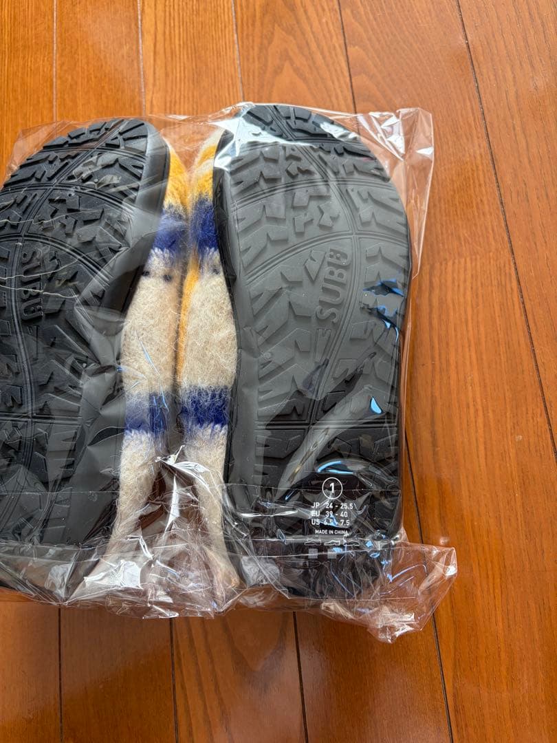 SUBU x PAMM \"透明な空気のチェックニット\" 透明なクリームアイボリー