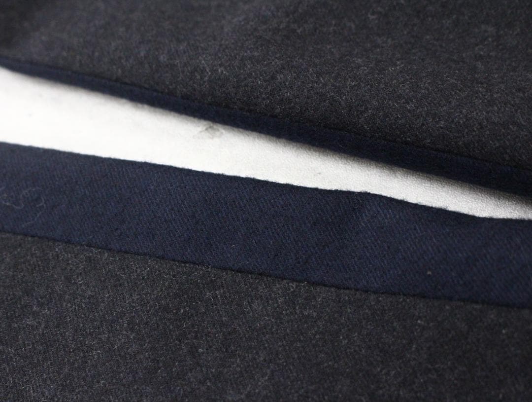 ◇美品 HERMES グレー×ネイビー ウールパンツ スラックス メンズ