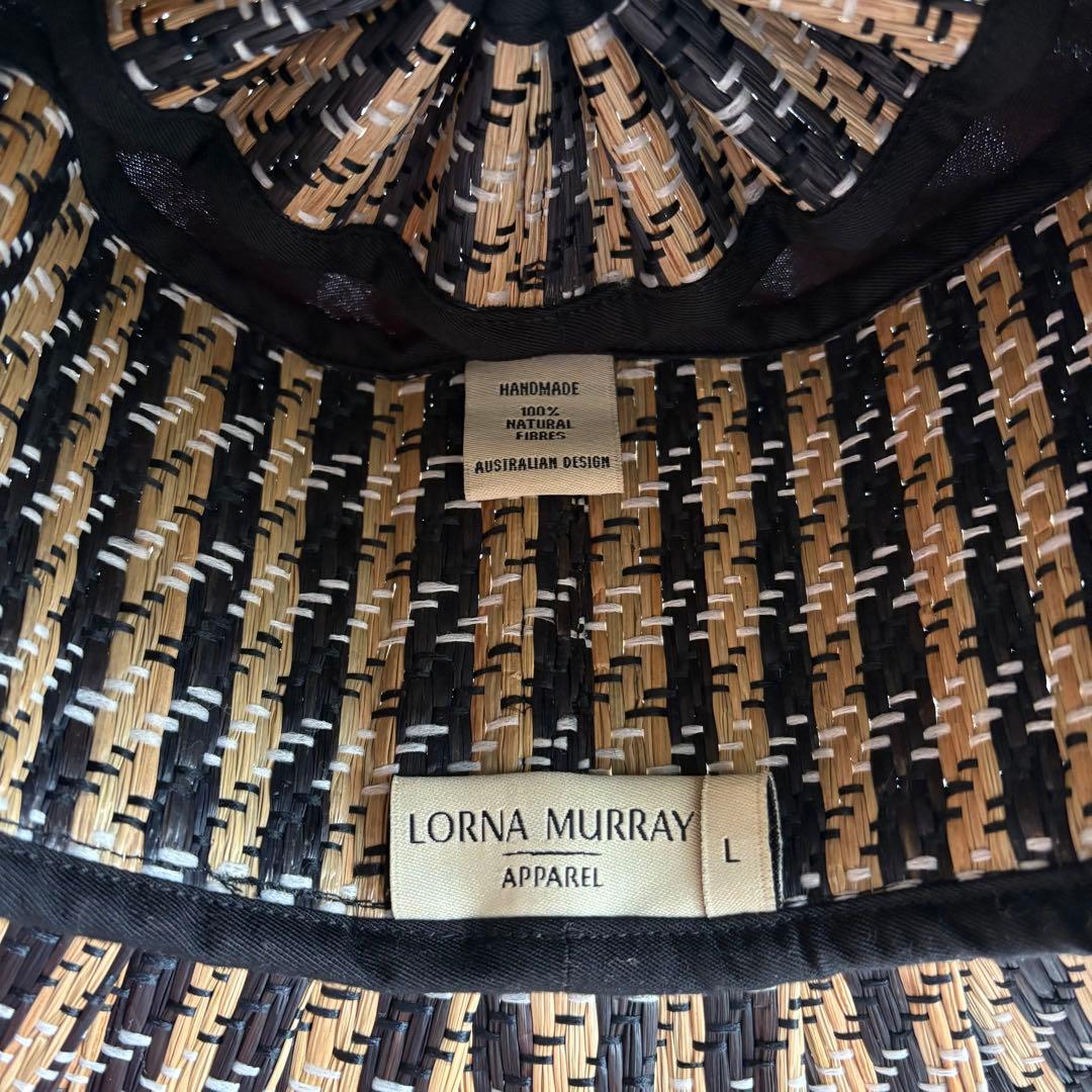 ローナマーレイLORNA MURRAY大人【Ｌ】つば広麦わら帽子 折畳ハット
