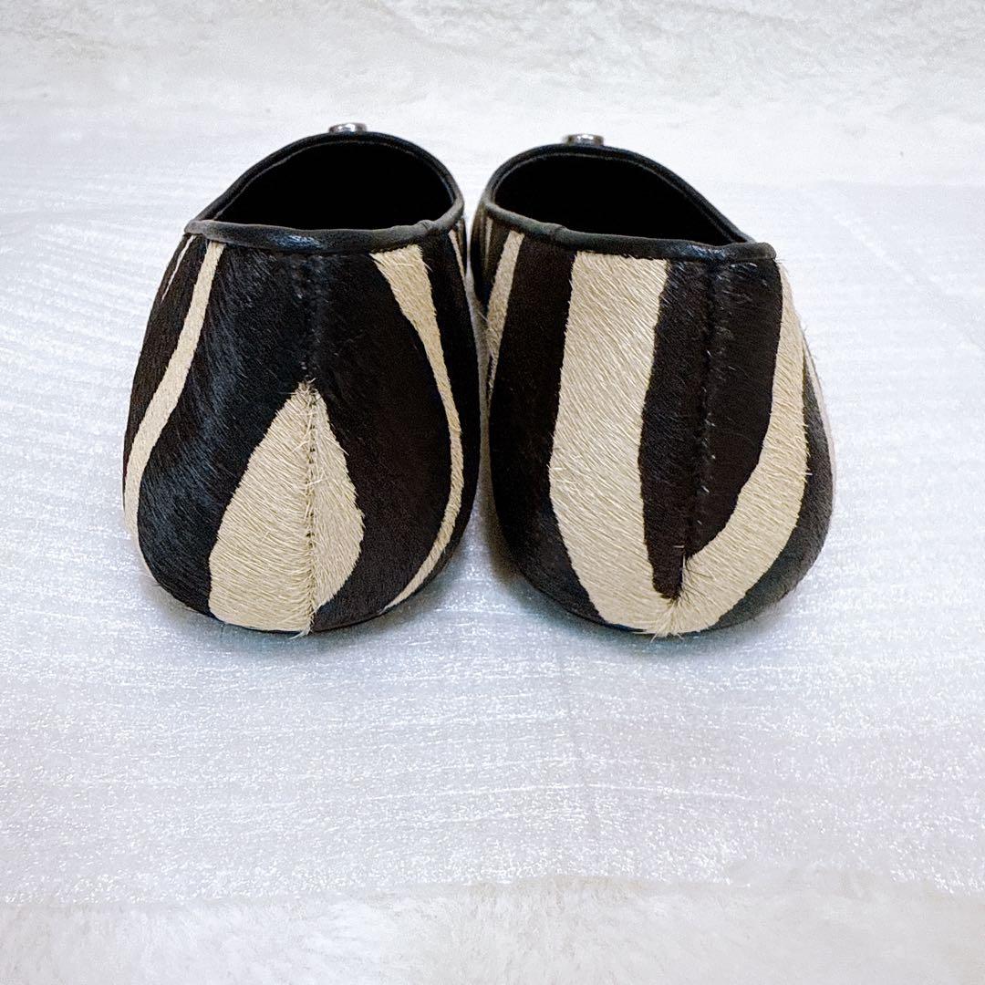 希少 極美品✨ マークジェイコブス パンプス 24cm相当 ゼブラ柄 ハラコ